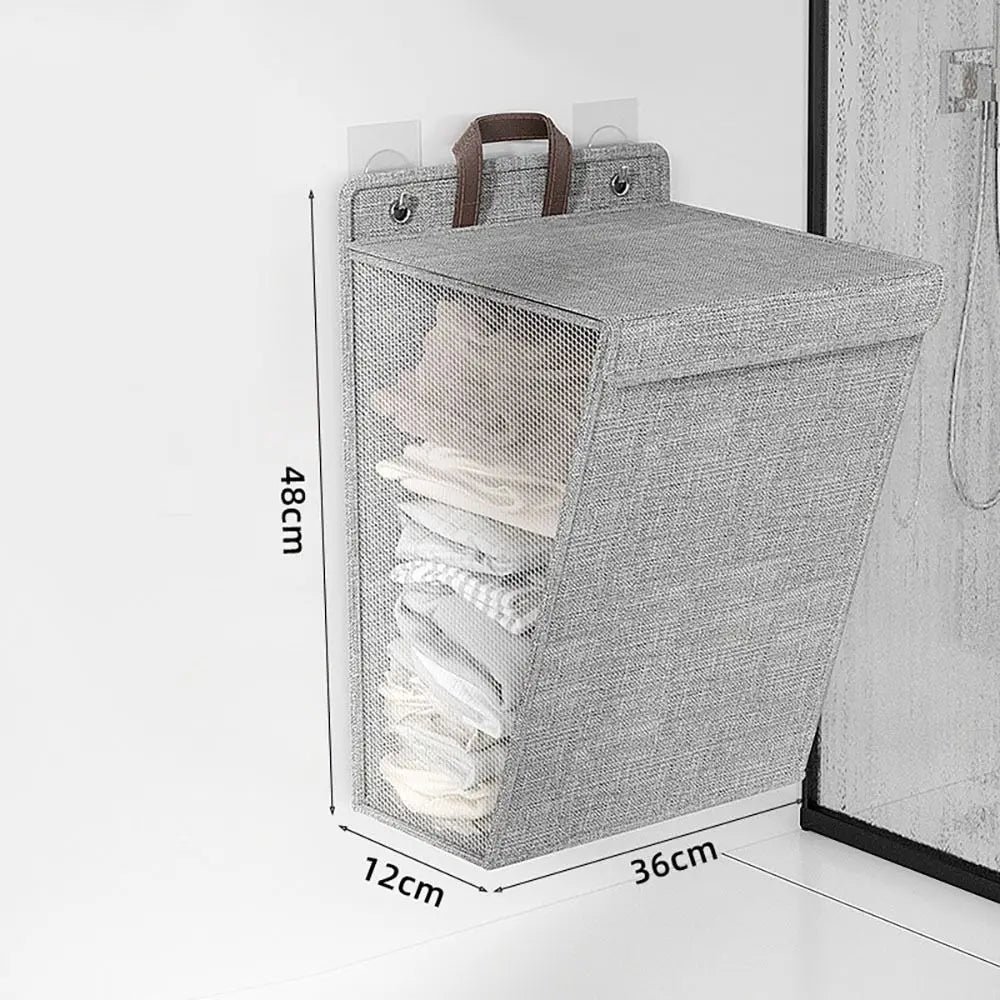 Foldable Wall Hanging Clothes Basket Multifunctional Storage Basket