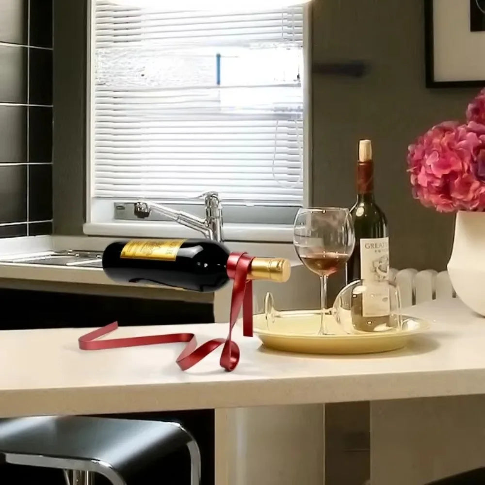 Floating Iron Wine Bottle Holder