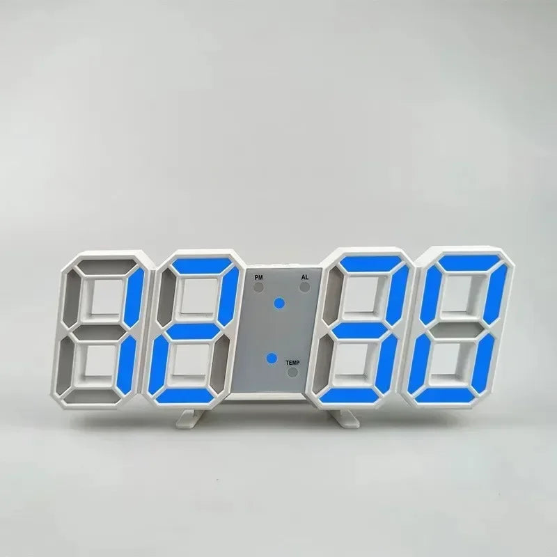 Modern 3D LED Digital Alarm Clock — Time, Date & Temperature Display for Home, Office & Kitchen