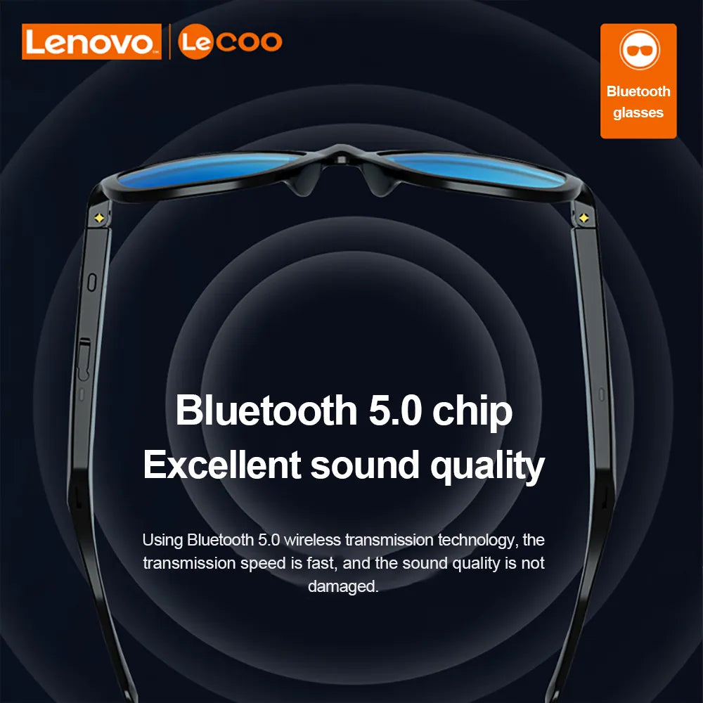 Lenovo Lecoo Smart Glasses Wireless Bluetooth 5.0 Anti-Blue Eyeglasses