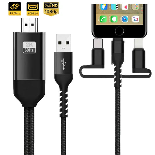 Video Adapter For Phone to HDMI For Screen Mirroring