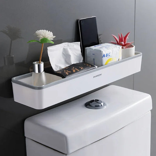 🛁 Toilet Bathroom Storage Cabinet Rack – Wall Hanging Hole-Free, Multifunctional Organizer