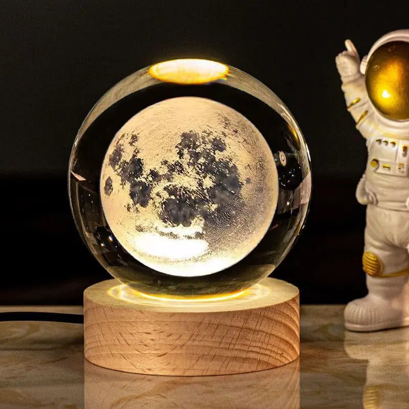 USB LED 3D Universe Galaxy Crystal Ball Table Lamp/Bedroom Night Light