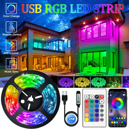 Led Strip Rgb 5050 Usb Ice Lamp 10 Meters 5V Led Wall Room Colorful Children Into The Room Light Focus Wifi Bluetooth Led Ribbon