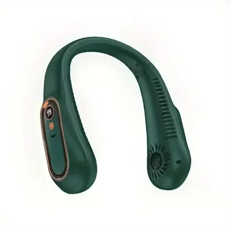 **Mini Portable Air Conditioner Fan - Silent Strong Wind Neck Wearable, Bladeless & Hands-Free**