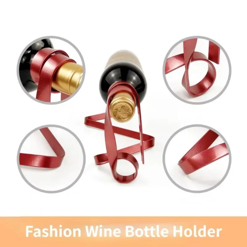 Floating Iron Wine Bottle Holder