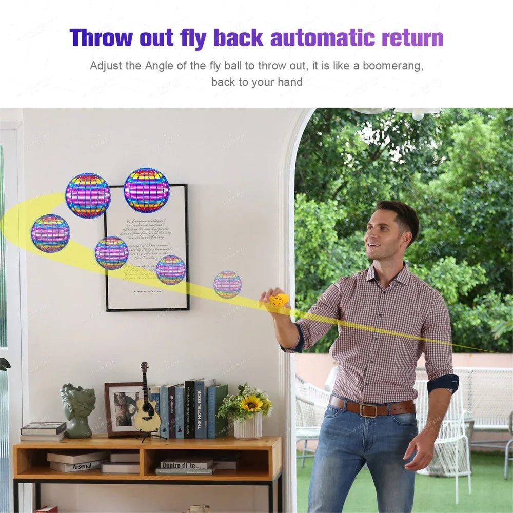 FlyOrb Magic: The Self-Stabilizing LED Hover Ball That Defies Gravity!