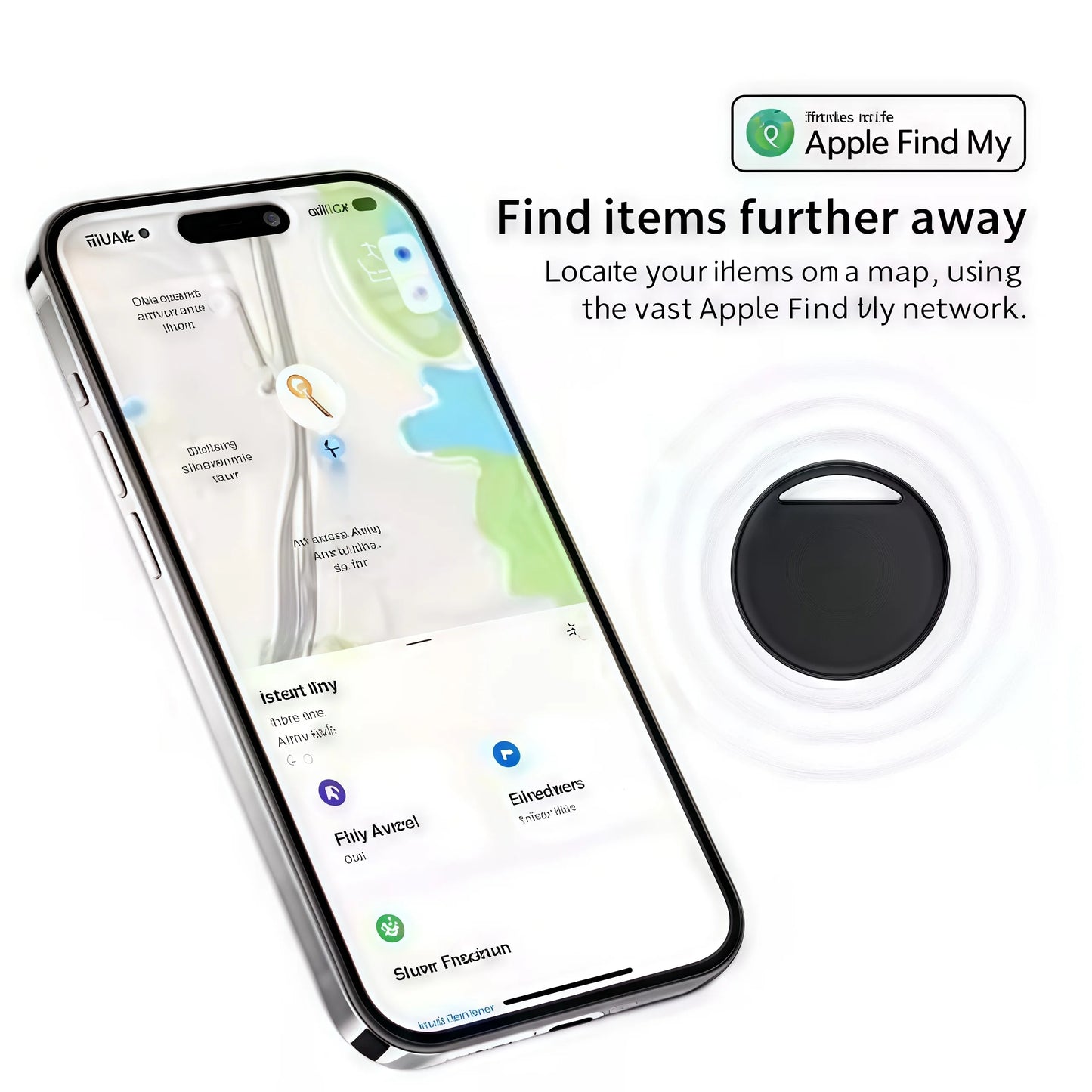 Waterproof Mini Bluetooth Tracker for Apple Find My | Compact Locator for Keys, Pets, Luggage, Kids & Elderly