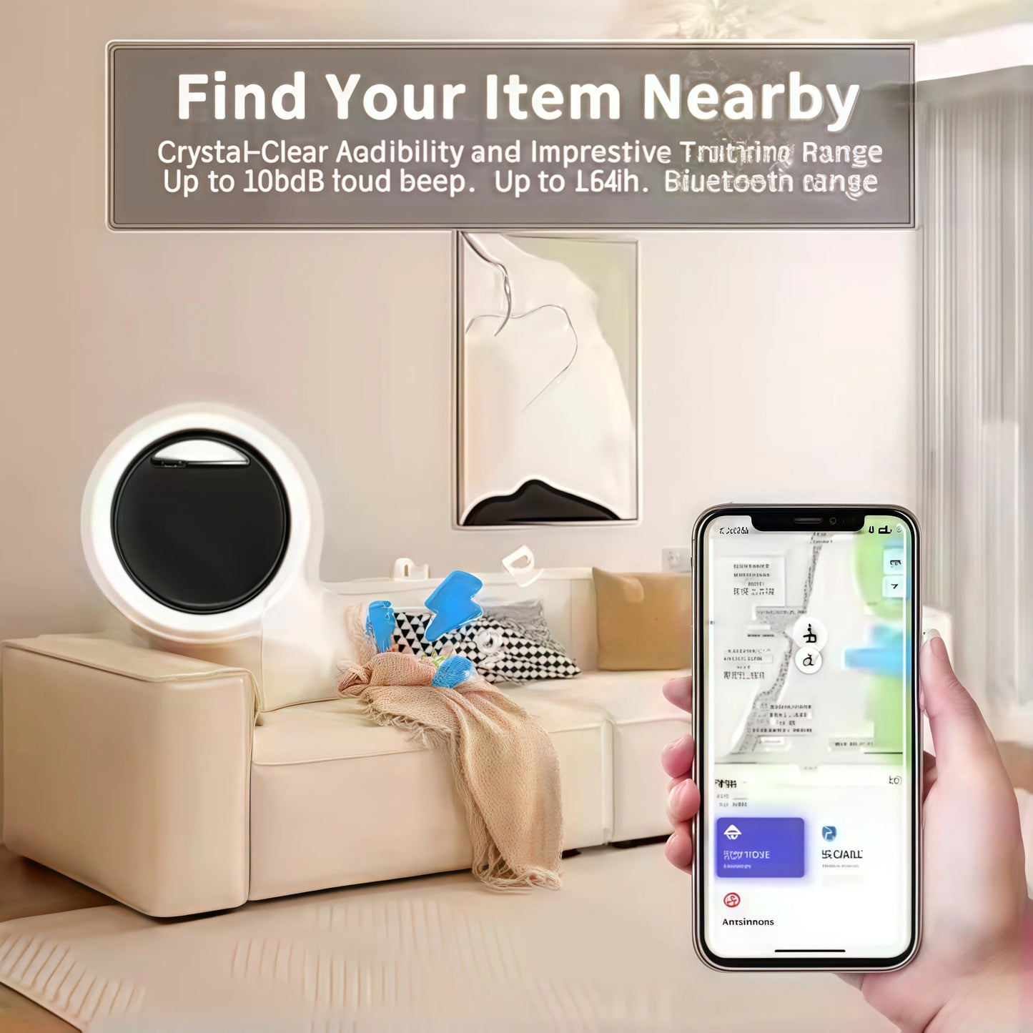 Waterproof Mini Bluetooth Tracker for Apple Find My | Compact Locator for Keys, Pets, Luggage, Kids & Elderly