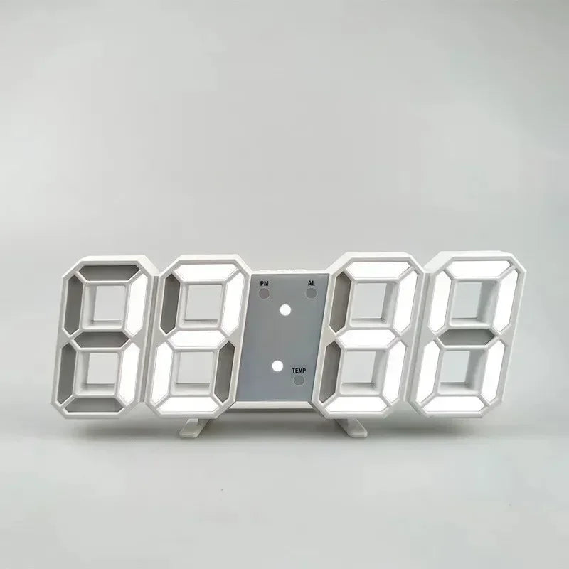 Modern 3D LED Digital Alarm Clock — Time, Date & Temperature Display for Home, Office & Kitchen