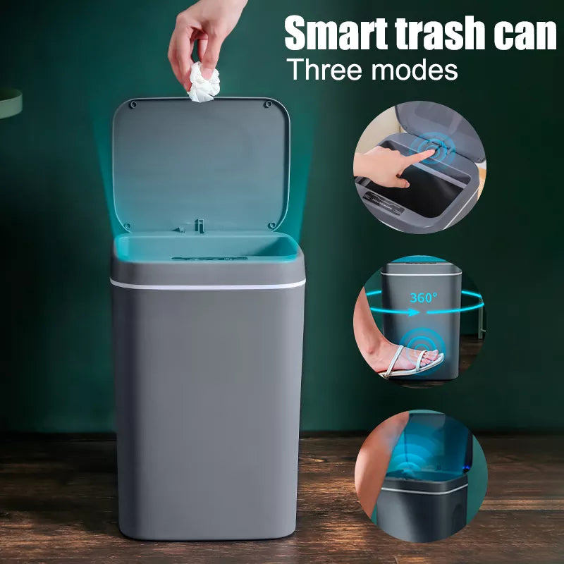 12-16L Smart Automatic Sensor Trash Can For Kitchen and Bathroom