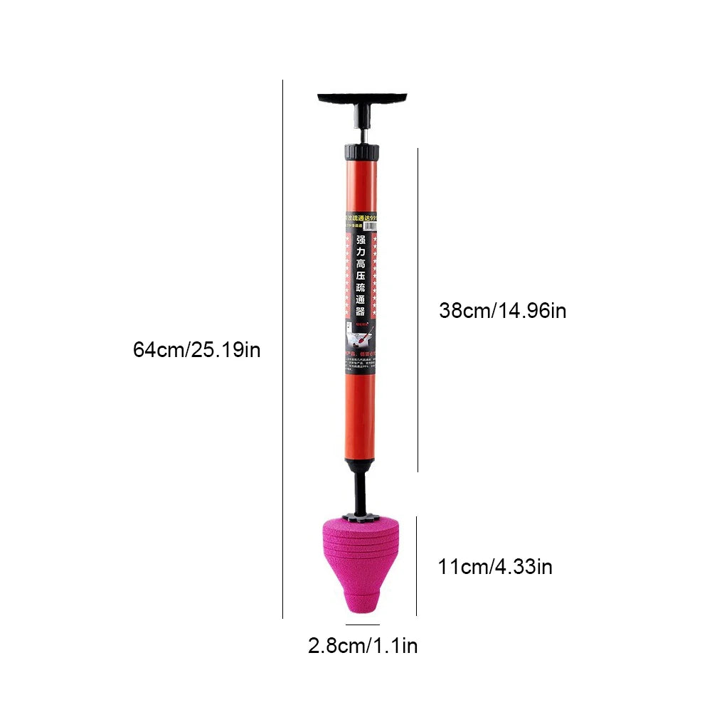 Unblock Toilet High Pressure One-Shot Toilet Plunger Cleaner – Silicone Rapid Drain & Sewer Unclog Tool