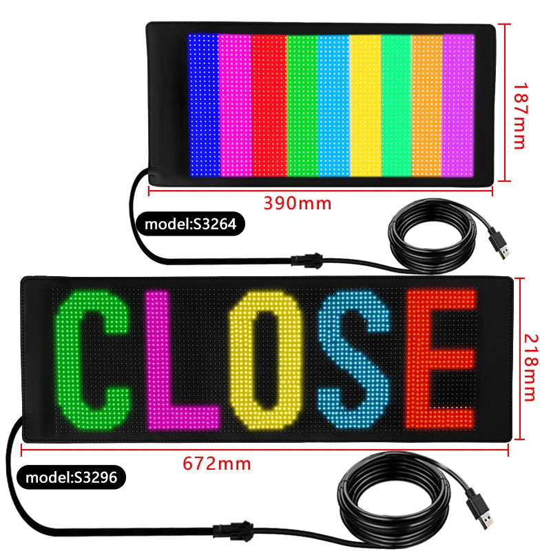 Ultra-Thin Flexible LED Screen Sign Panel For Car Window Display