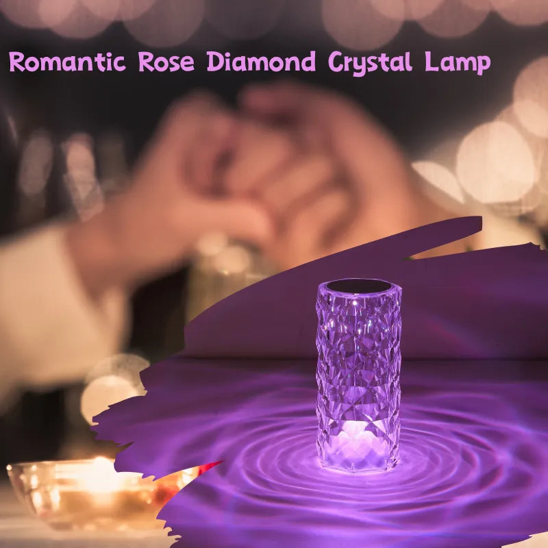 16 Color Crystal Table Lamp for Bedroom