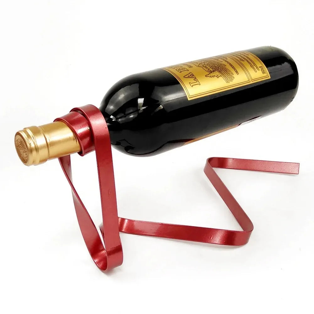 Floating Iron Wine Bottle Holder