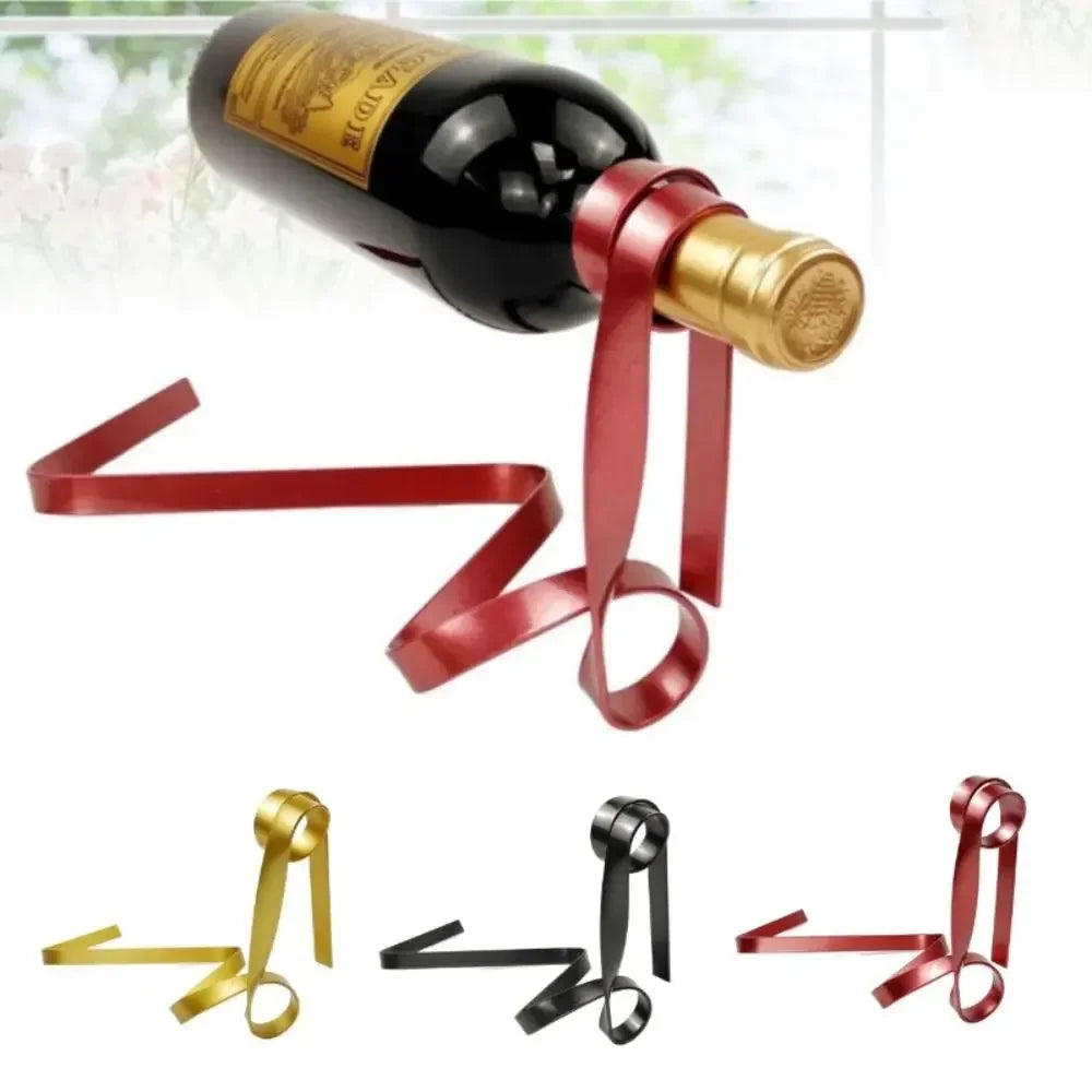 Floating Iron Wine Bottle Holder