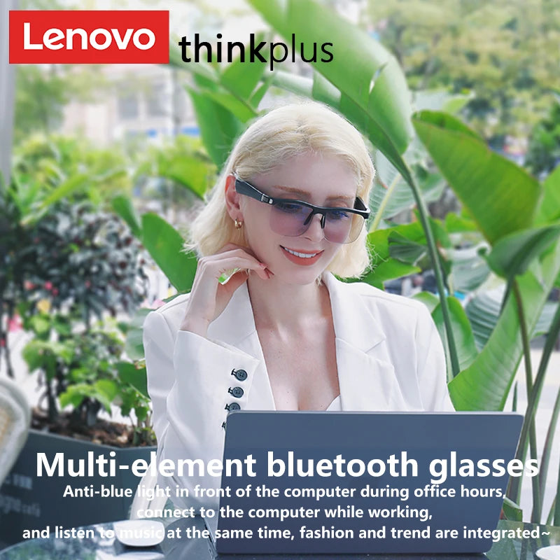 Lenovo Smart Glasses HD Wireless Bluetooth Headset Anti-Blu-ray