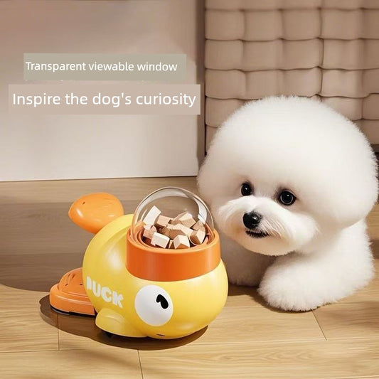 Wobbly Treat Duck - Interactive Cat & Dog Puzzle Feeder Toy for Slow Snacking & Play