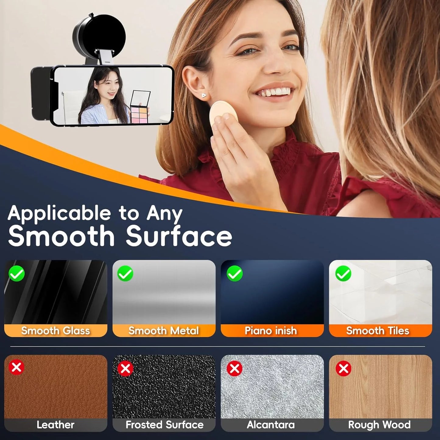 Magnetic suction phone grip with 360° rotation. Pocket-sized, foldable, and Magsafe compatible
