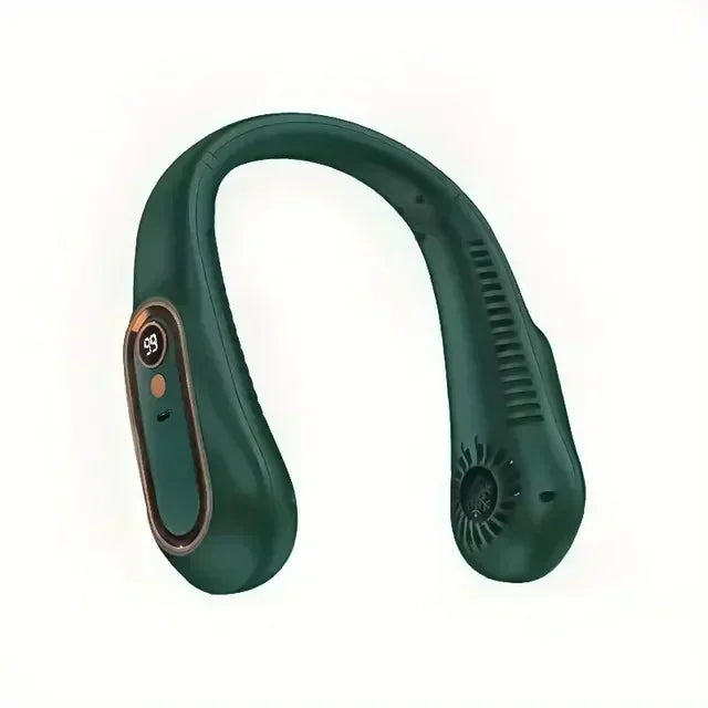 **Mini Portable Air Conditioner Fan - Silent Strong Wind Neck Wearable, Bladeless & Hands-Free**