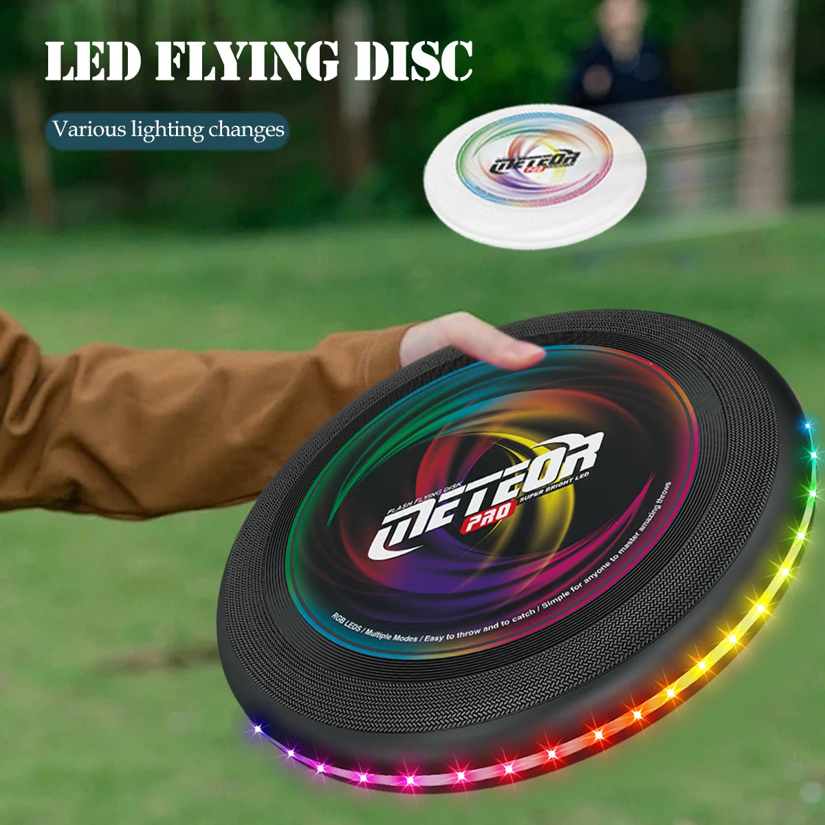 LED Flying Disc - Noctilucence: Color-Changing Light-Up Disc for Outdoor Fun, Night Games, and Sport Gifts