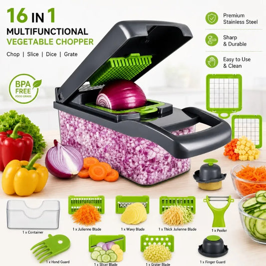 16-in-1 Multifunctional Vegetable Chopper & Food Processor