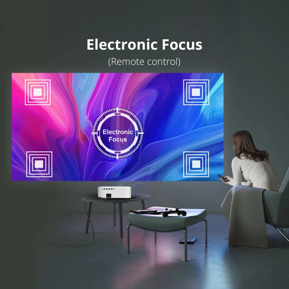 AI Auto-focus Smart Android WIFI Full HD 1920x1080 LCD LED Video Home Theater 1080P 4K Projector